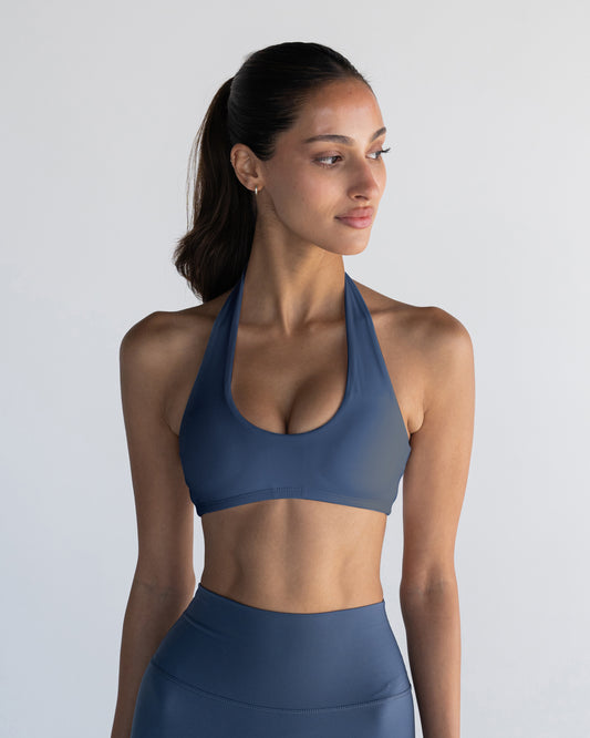 Halter Crop - Ocean Blue