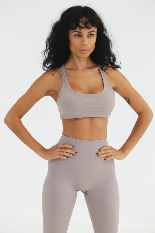 Racer Crop - Stone